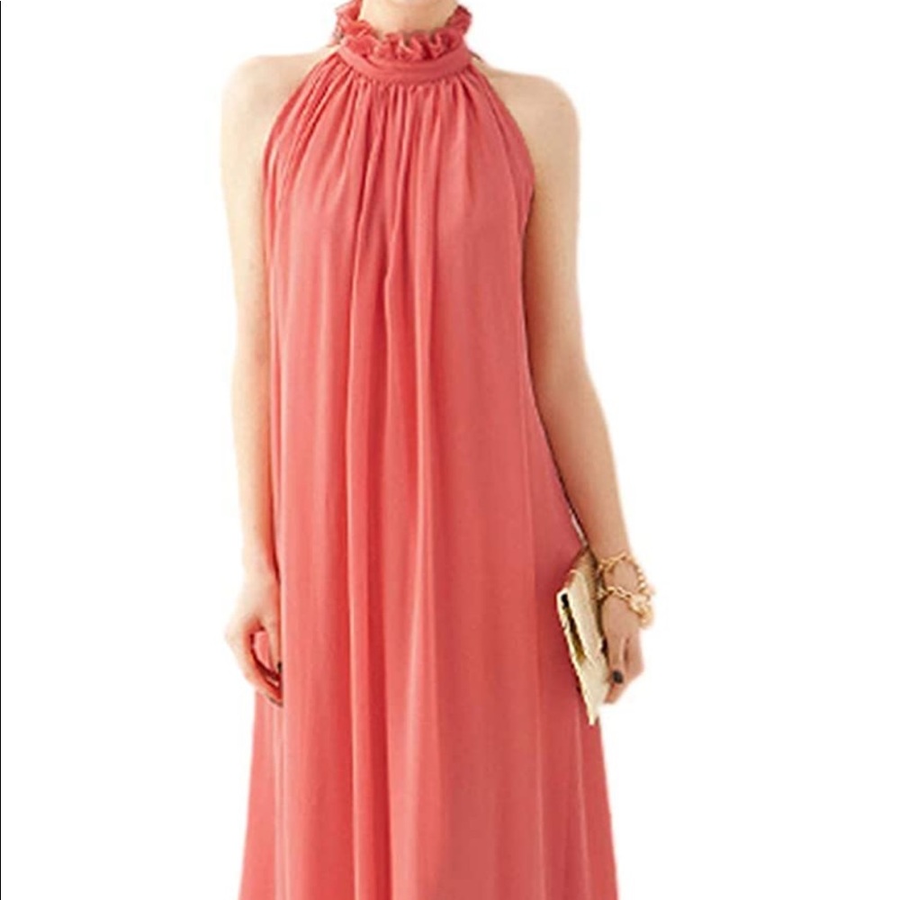 VSVO Women Halter Neck Sleeveless Chiffon Maxi Dresses